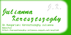 julianna keresztszeghy business card